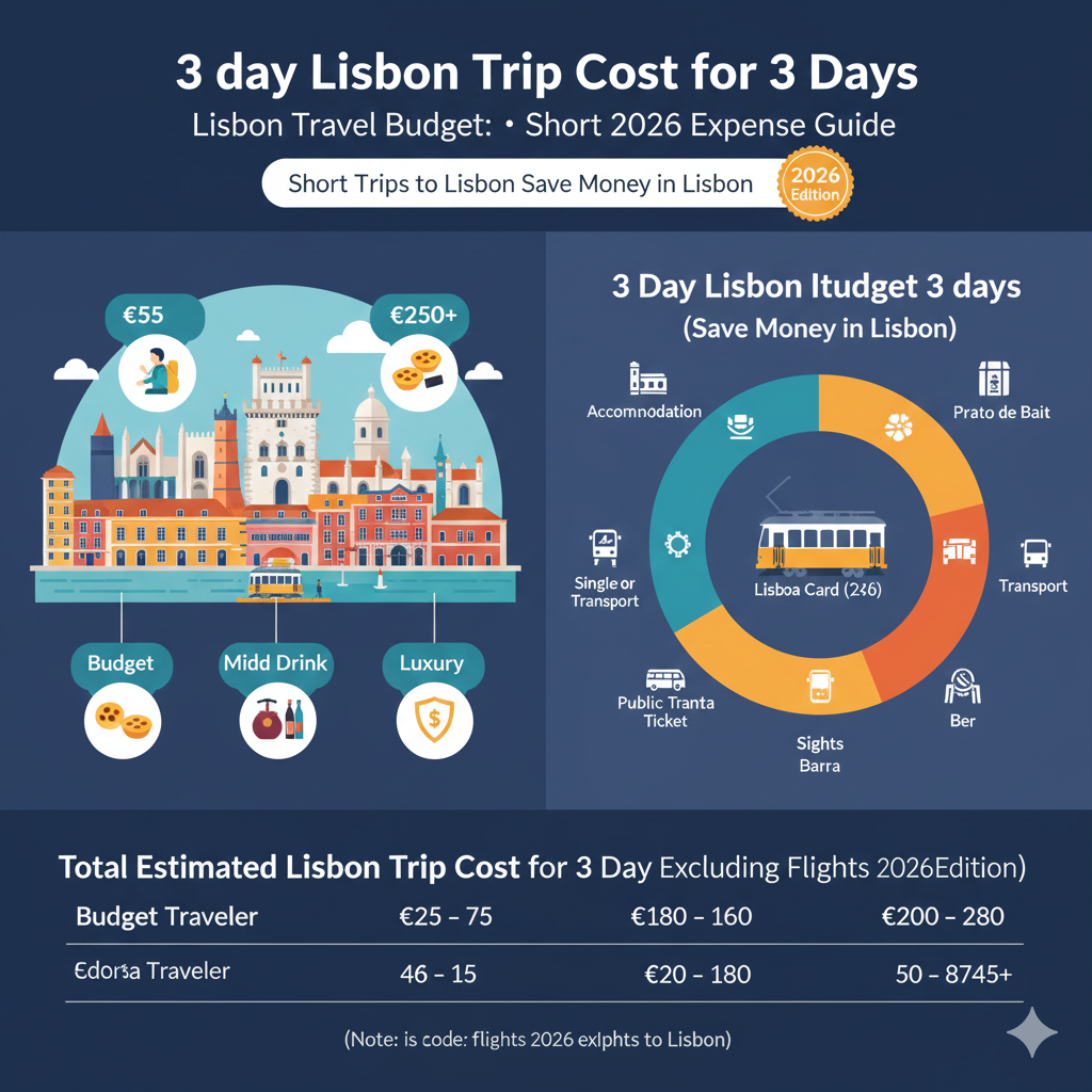 3-Day Lisbon Trip Cost: Complete 2026 Expense Guide